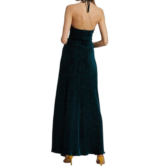 PATBO - NWT Textured Velvet Lace-Up Cut Out Maxi Dress Sz 4 - Picture 2 of 13